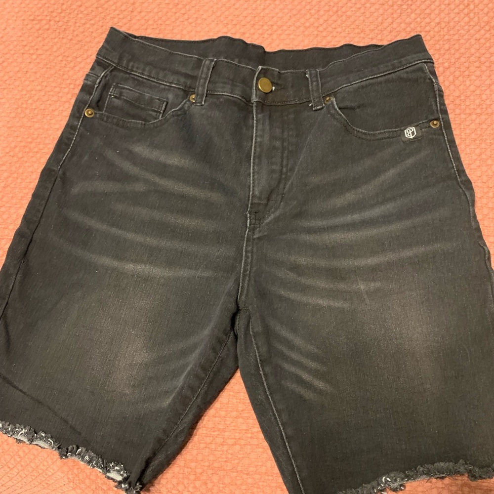 Mens born primitive black denim jorts